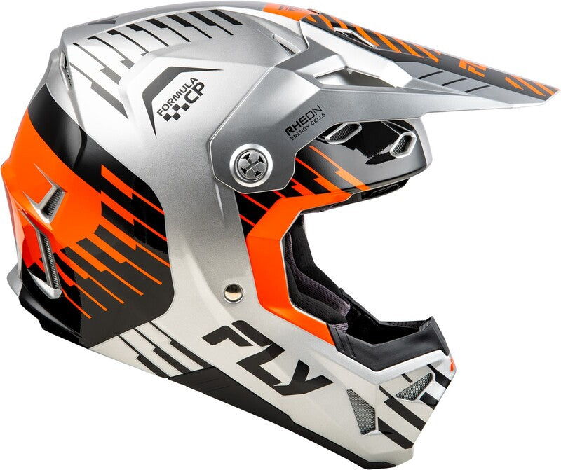 Мотокрос каска FLY RACING Formula CP Slice - Grey/Orange/Black 2025