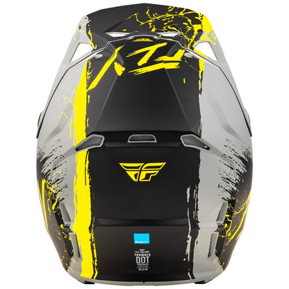 Мотокрос каска FLY RACING Formula CP Manic - Matte Grey/Black/Yellow 2025