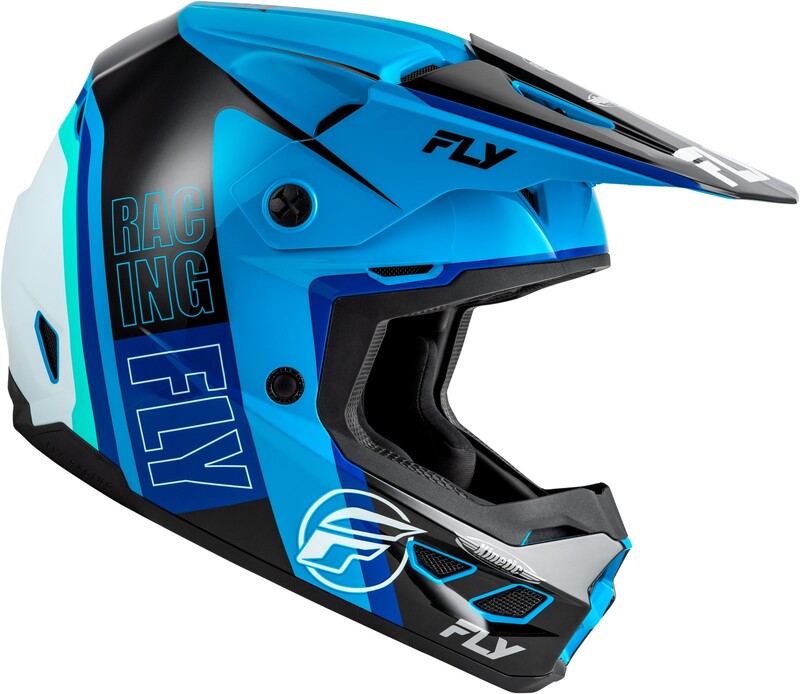 Мотокрос каска FLY RACING Formula Kinetic Rally-Blue/Black/White 2025