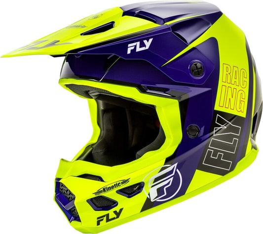 Мотокрос каска FLY RACING Formula Kinetic Rally-Hi-Vis/Blue/Black 2025