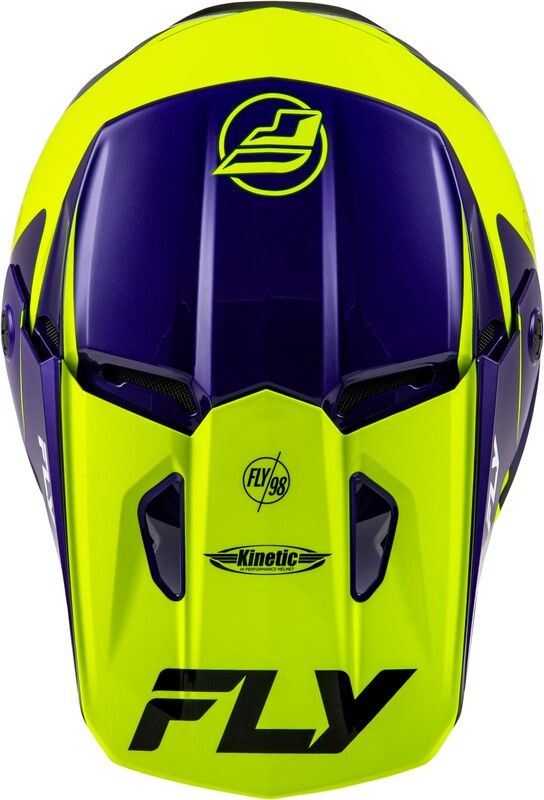 Мотокрос каска FLY RACING Formula Kinetic Rally-Hi-Vis/Blue/Black 2025