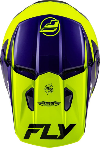 Мотокрос каска FLY RACING Formula Kinetic Rally-Hi-Vis/Blue/Black 2025