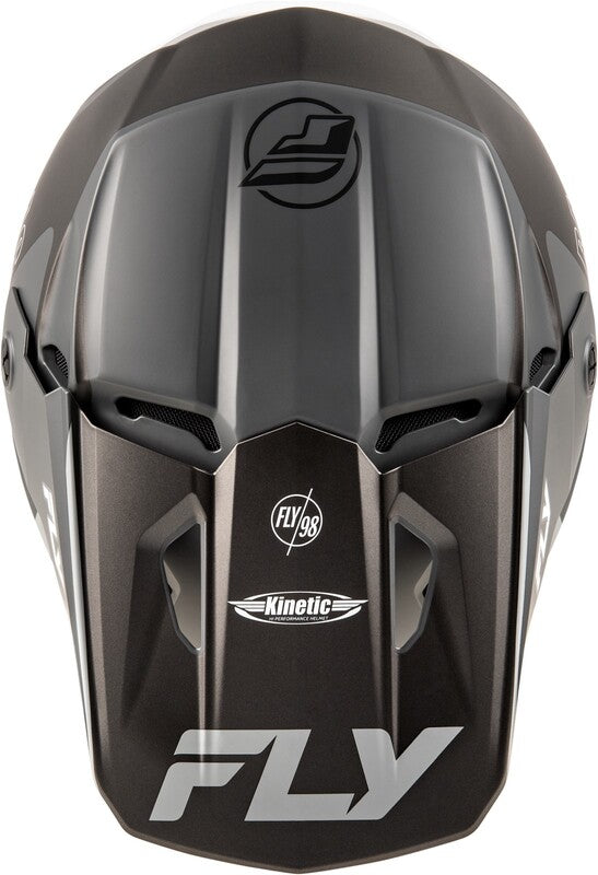 Мотокрос каска FLY RACING Formula Kinetic Rally-Matte Grey/Black/White 2025