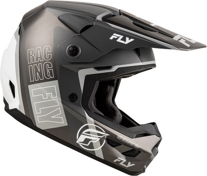 Мотокрос каска FLY RACING Formula Kinetic Rally-Matte Grey/Black/White 2025