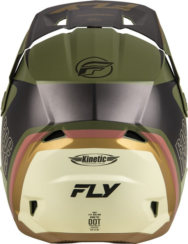 Мотокрос каска FLY RACING Formula Kinetic Rally-Matte Moss Grey/Khaki/Off-Whitee 2025