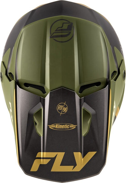 Мотокрос каска FLY RACING Formula Kinetic Rally-Matte Moss Grey/Khaki/Off-Whitee 2025