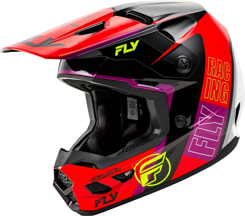 Мотокрос каска FLY RACING Formula Kinetic Rally-Red/Black/White 2025