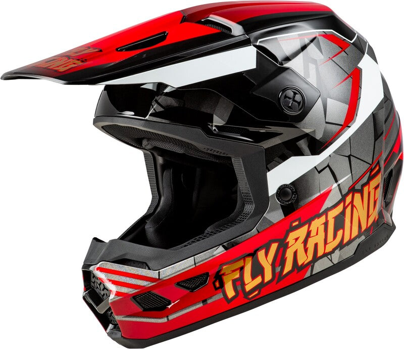Детска крос каска FLY RACING Kinetic Scorched - Red/Black/White 2025