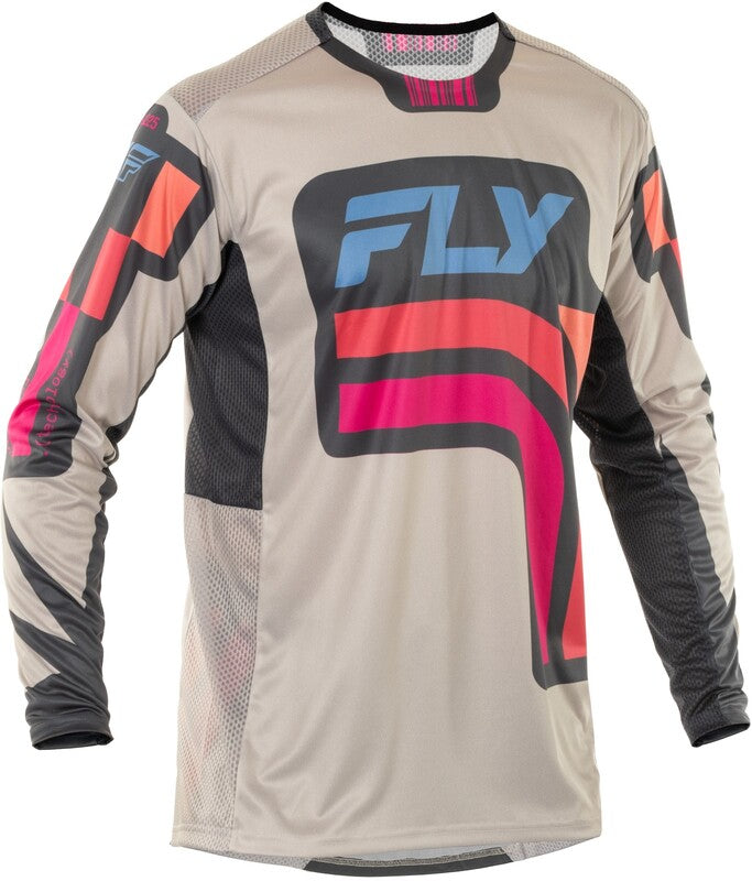 Мотокрос блуза FLY RACING Lite Vice S.E.- Light Grey/Pink/Coral