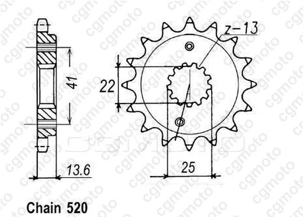 Комплект верига и пиньони REGINA KAWASAKI ZX6-R 05-06