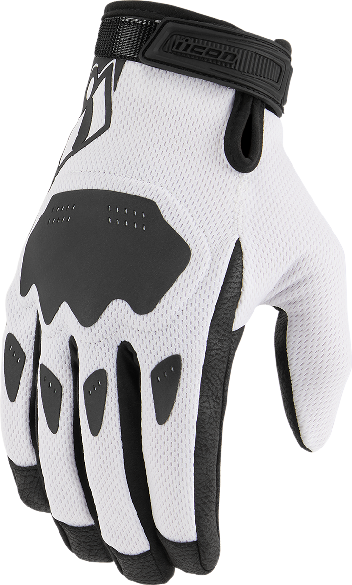 Мото ръкавици ICON HOOLIGAN CE - WHITE