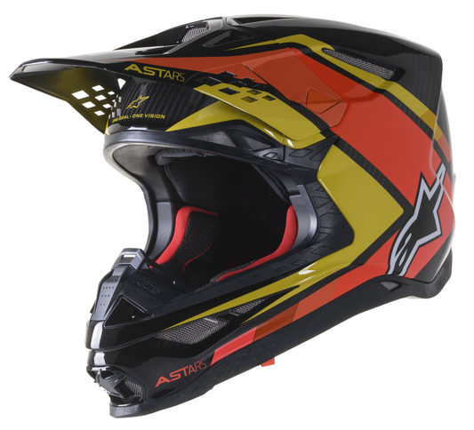 Мотокрос каска ALPINESTARS SM10 Carb BLACK/YELLOW/ORANGE