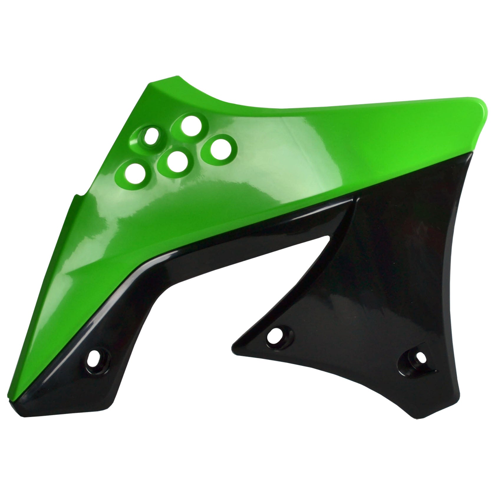 Пластмасови капаци за радиатор Polisport Kawasaki KX250F - 2009-12 Green/Black OEM Color