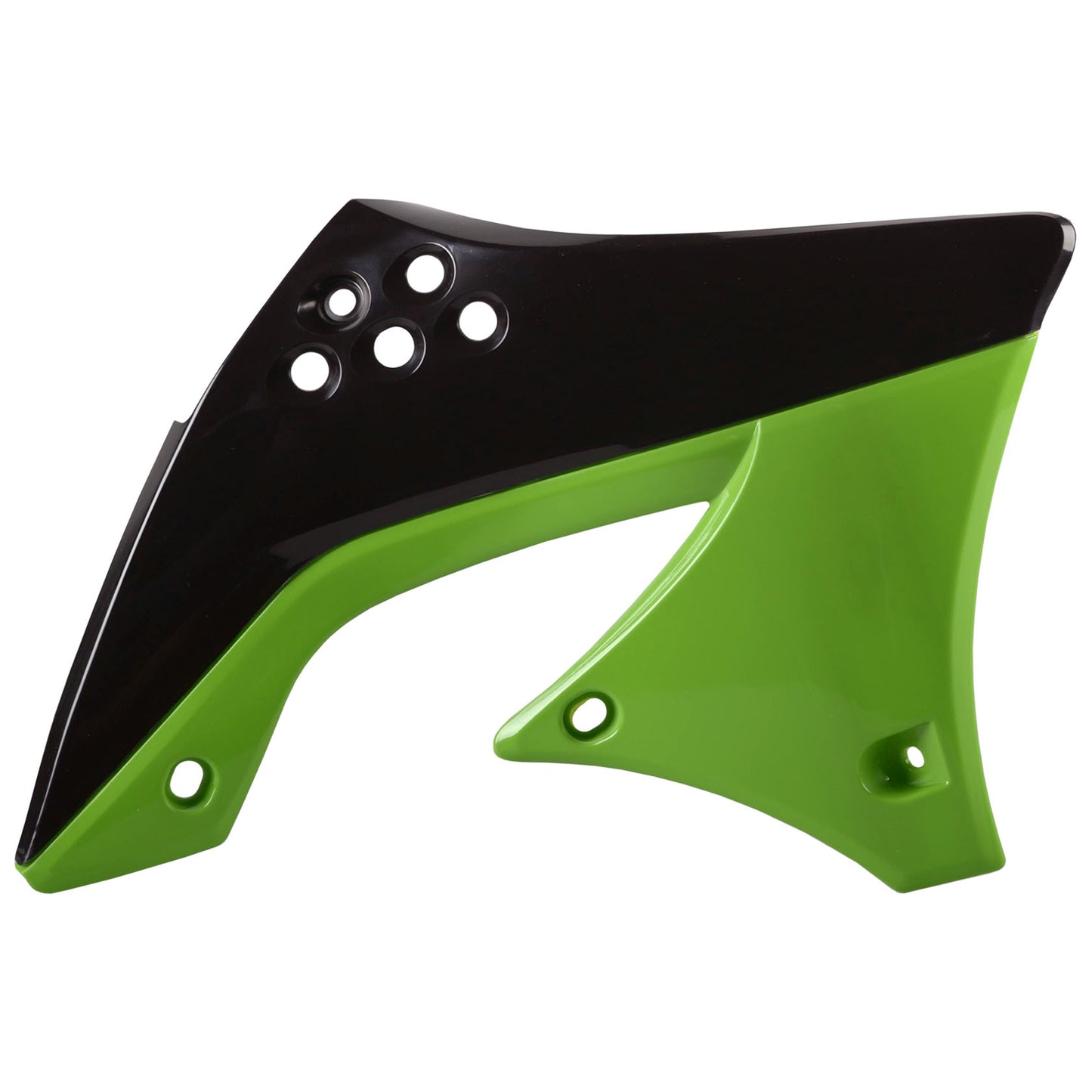 Пластмасови капаци за радиатор Polisport Kawasaki KX450F (10/11) - 2009-11 Black/Green OEM Color