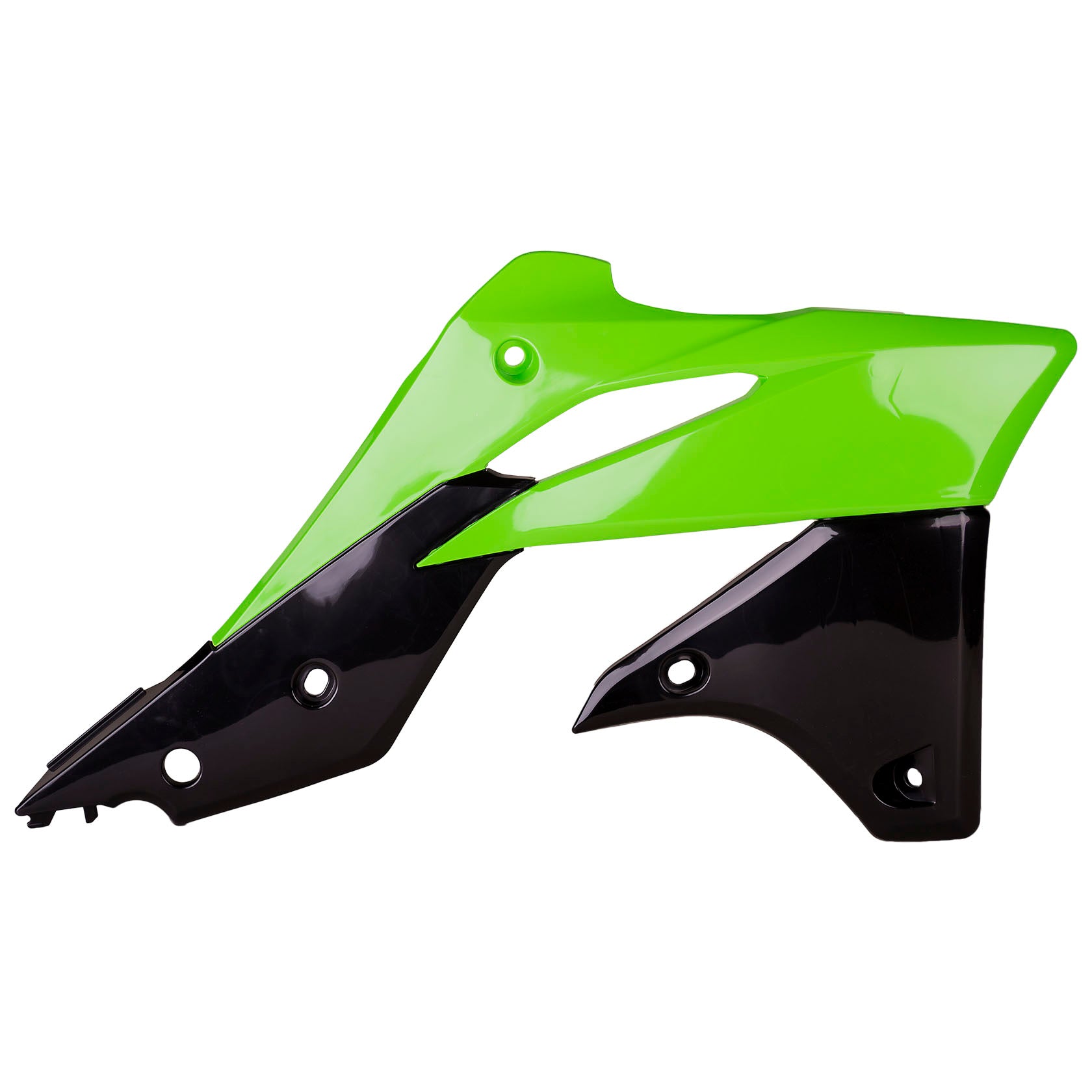 Пластмасови капаци за радиатор Polisport Kawasaki KX250F - 2013-16 Green/Black OEM Color