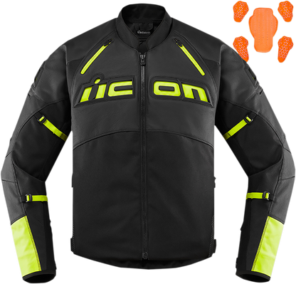 Мото яке ICON CONTRA2 LEATHER HI-VIZ