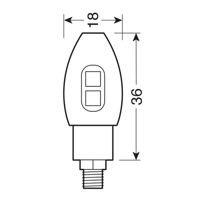 LED мото мигачи VOLT BLACK 90504