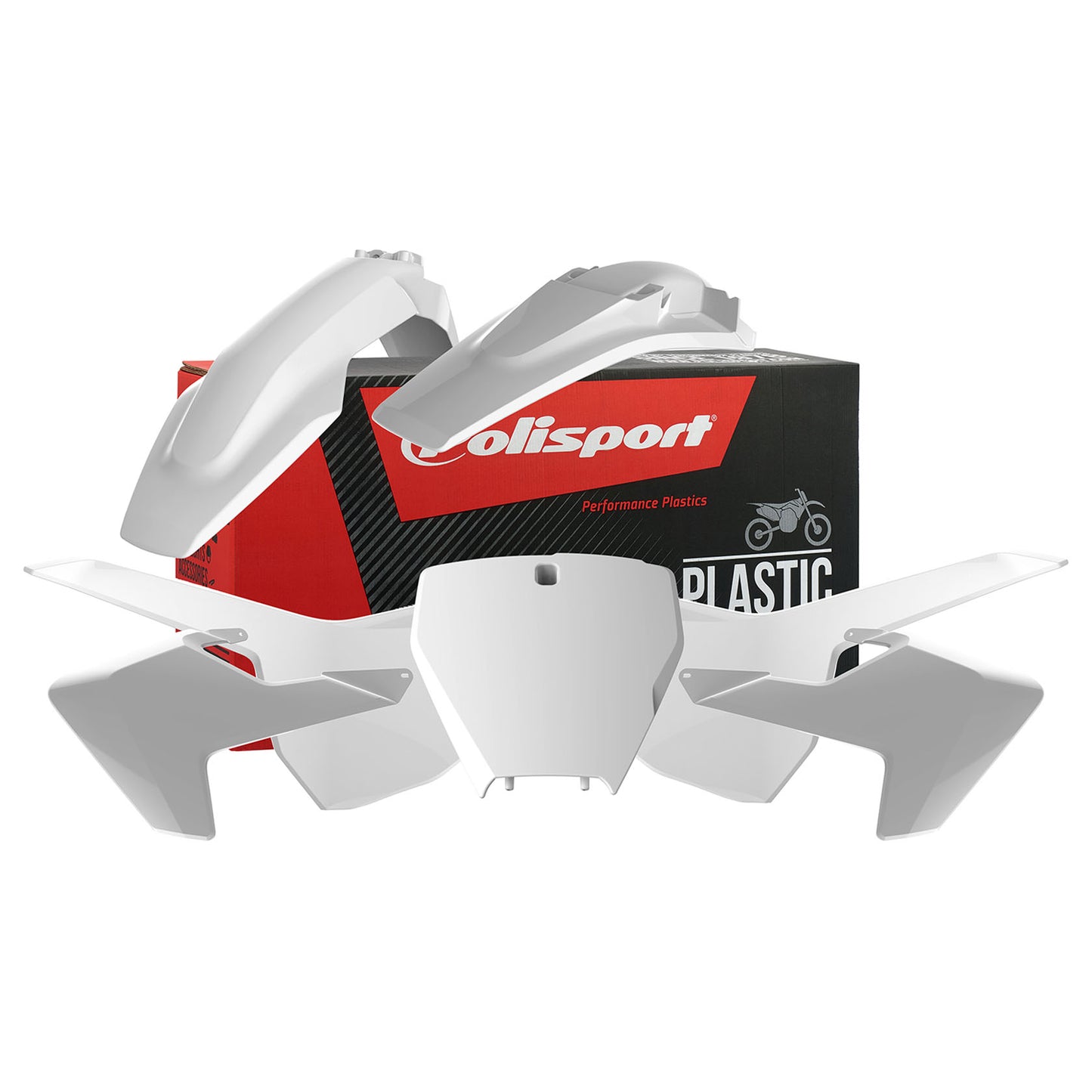 Пластмасов MX кит Polisport за Husqvarna TC125/250; FC250/350/450 2016-18 White ktm