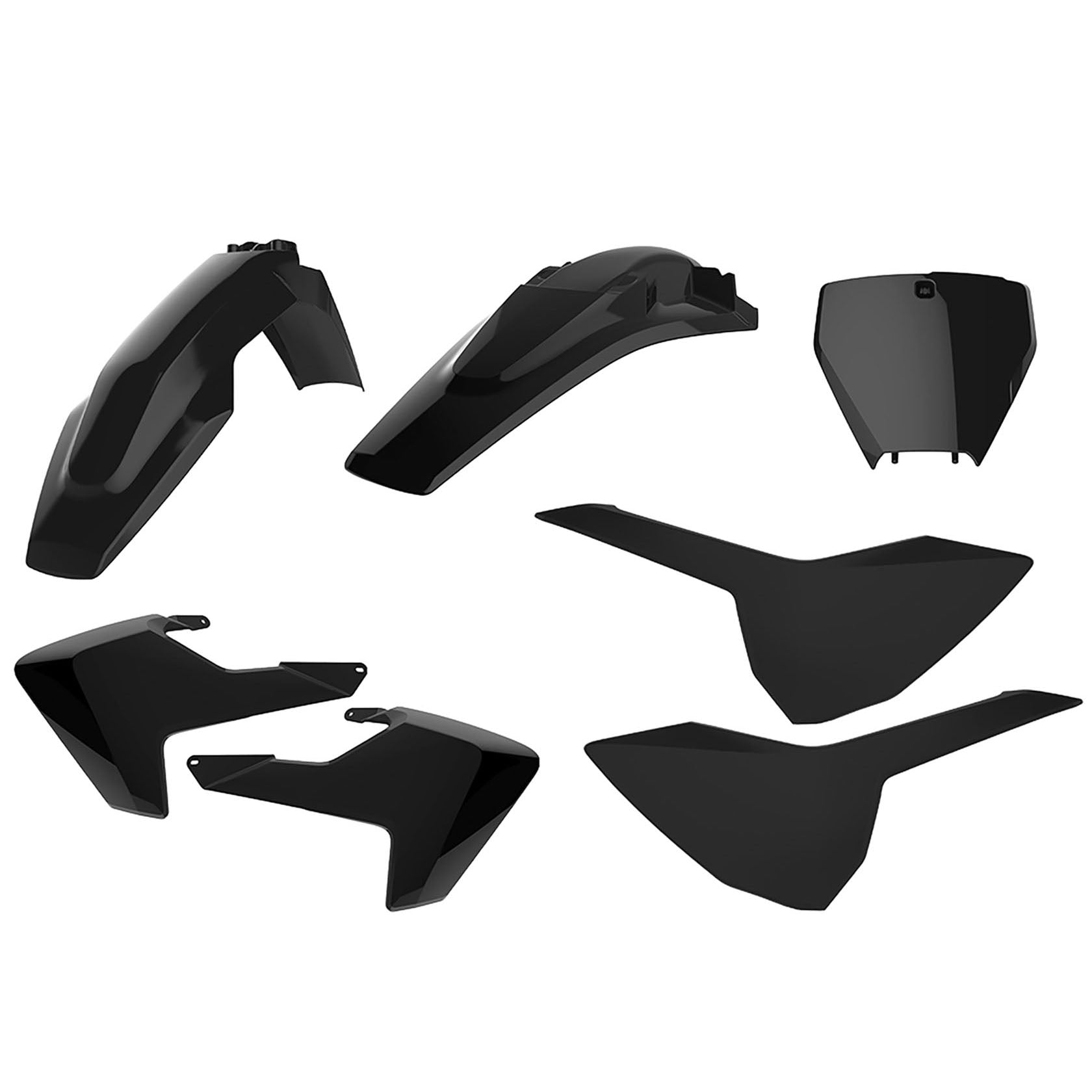 Пластмасов MX кит Polisport за Husqvarna TC125/250; FC250/350/450 2016-18 Black