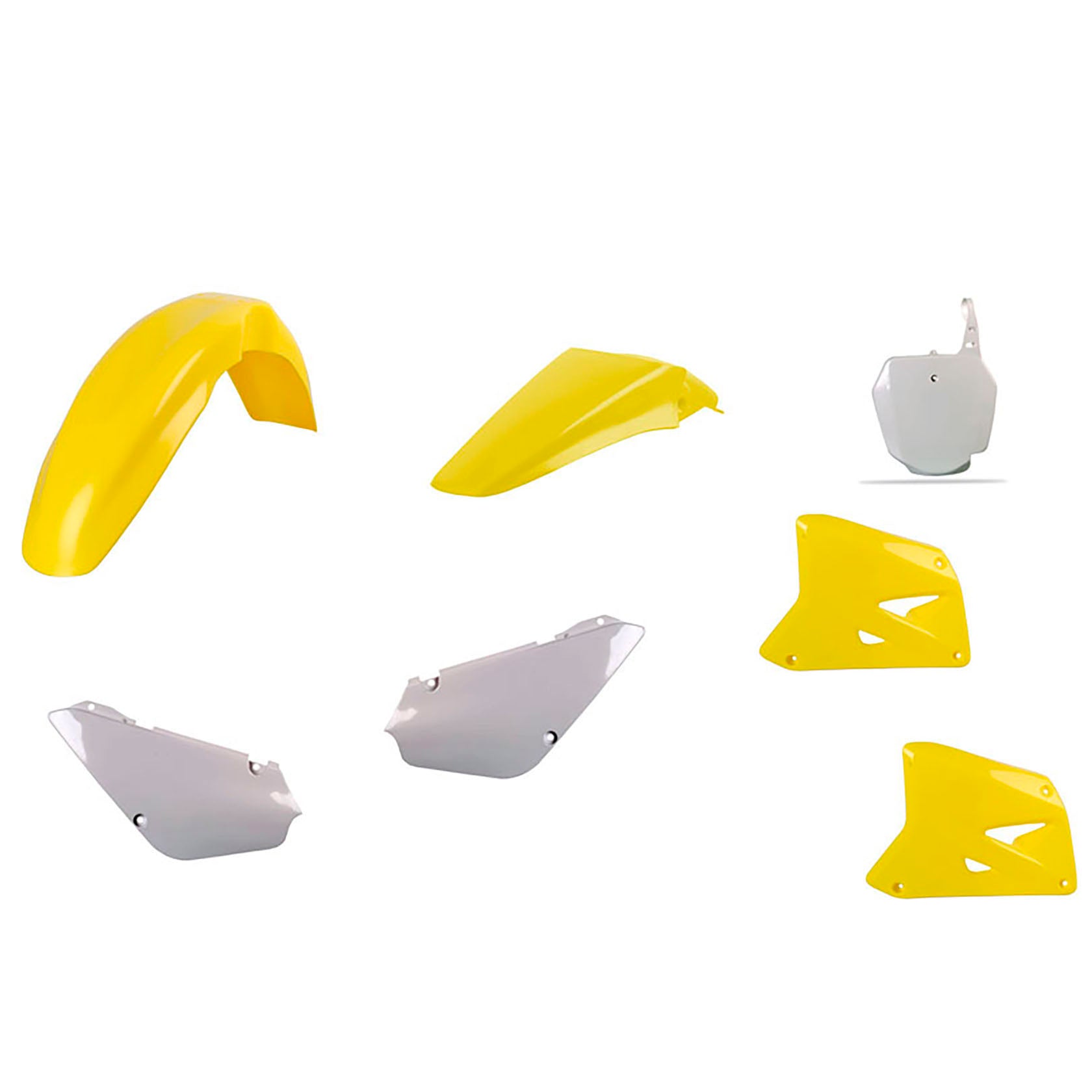 Пластмасов MX кит Polisport за Suzuki RM85-2002-21 Yellow/ Black OEM Color 18