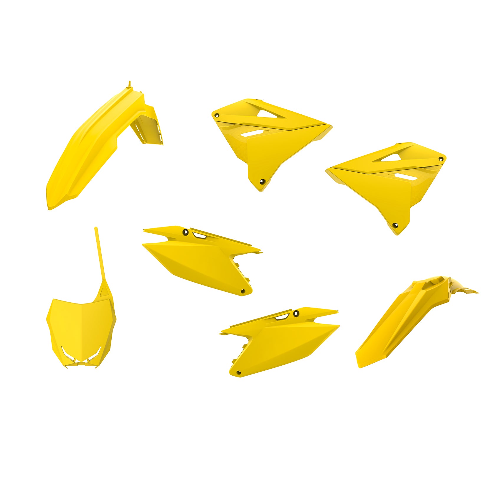 Рестайлинг пластмасов MX комплект POLISPORT за Suzuki RM125 / RM250 -2001-08 Yellow (19)