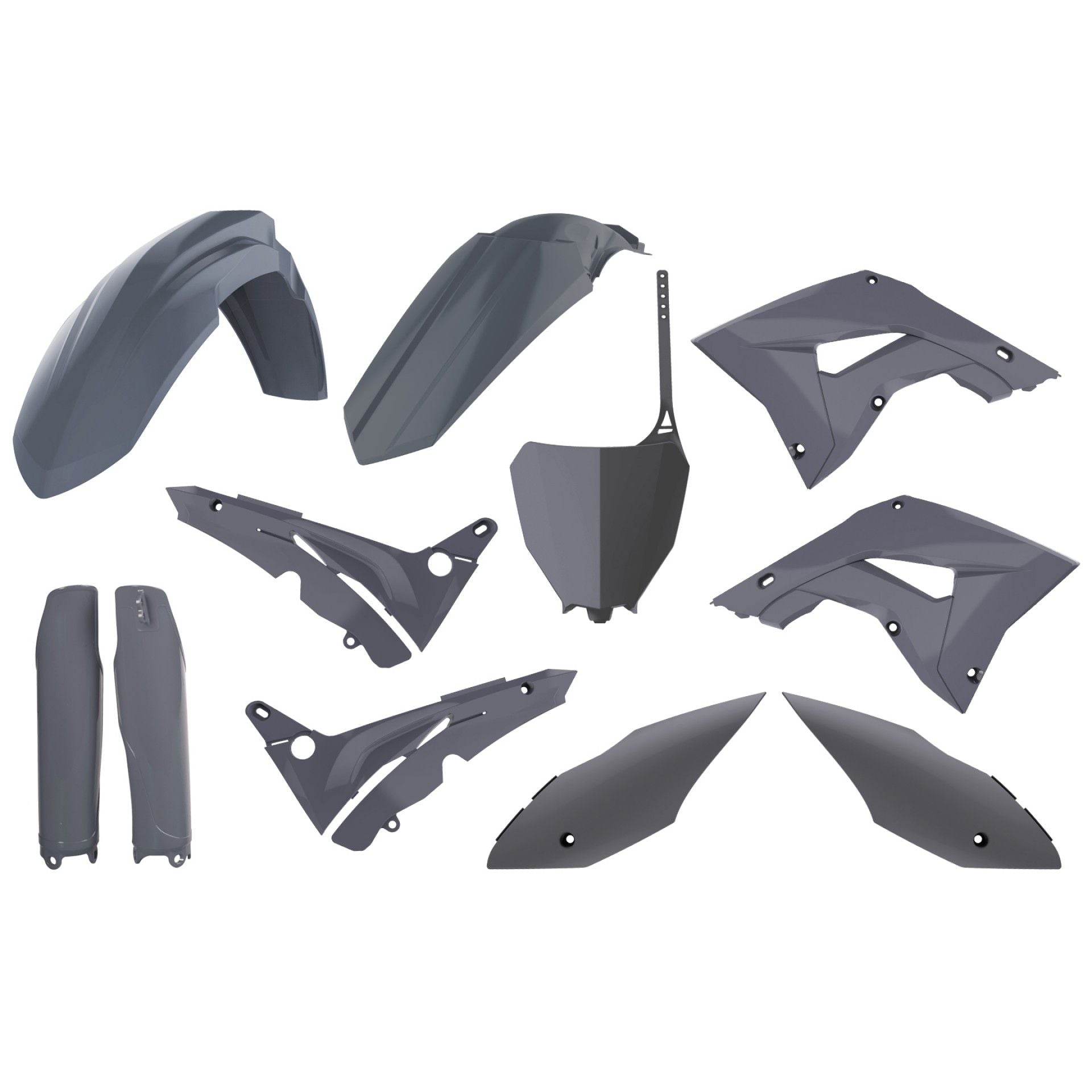 Рестайлинг пластмасов MX комплект POLISPORT за HONDA CR125R /CR250R 2002-07 Nardo Grey