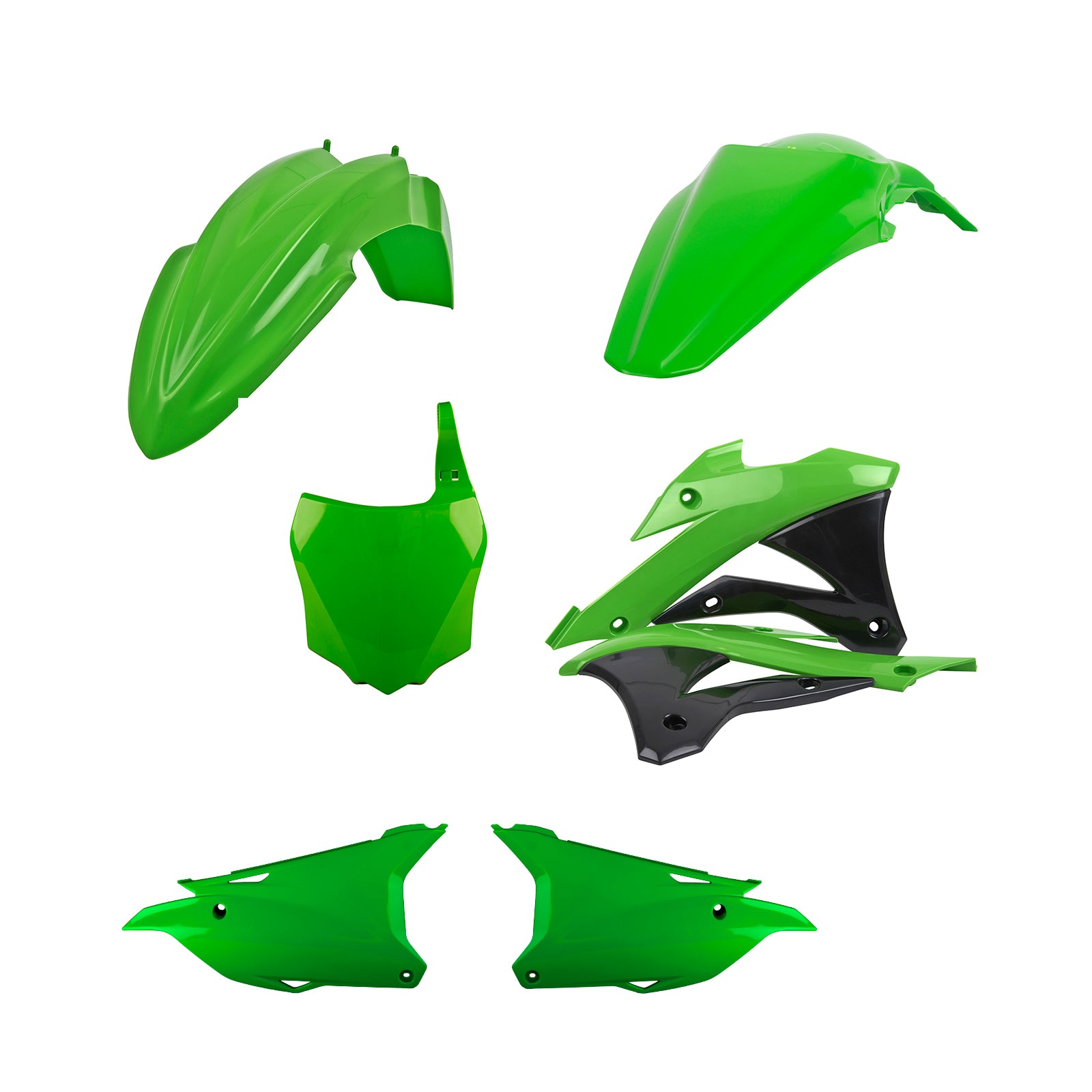 Пластмасов MX кит Polisport за Kawasaki KX85/KX100 - 2014-21 Green