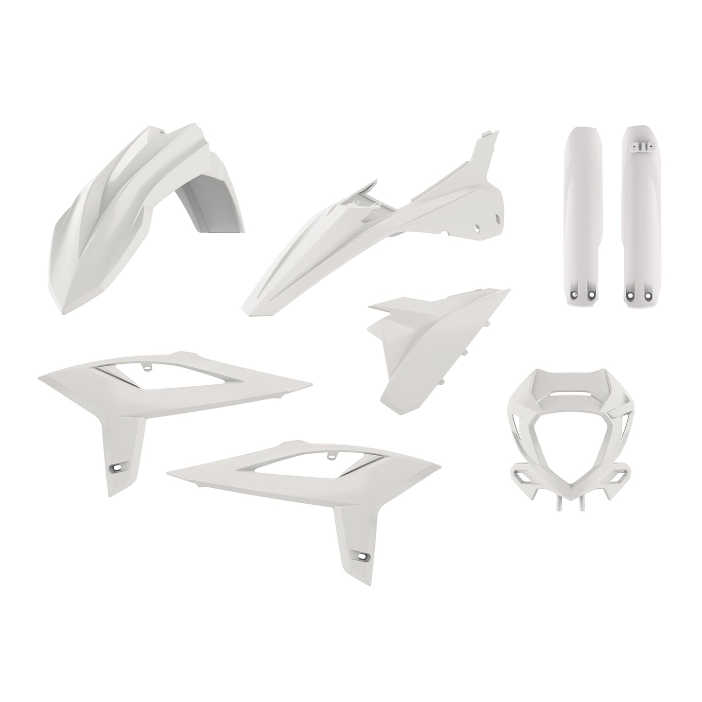 Пластмасов Full Enduro кит Polisport за BETA RR 250/300 2ST 350/400/450 4ST - 2020-21 White OEM Color