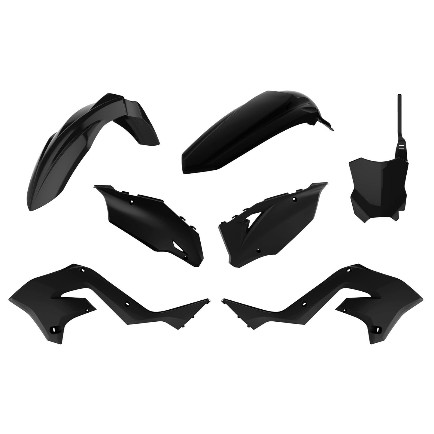 Пластмасов MX кит Polisport за Kawasaki KX125/250 рестайлинг 450 (2020) - 2003-08 Black