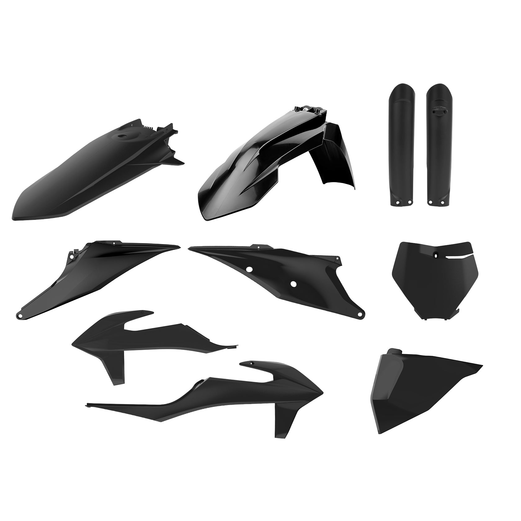 Пълен пластмасов MX Replica кит POLISPORT за KTM SX/ SX-F/ XC/ XC-F - 2019-21 BLACK