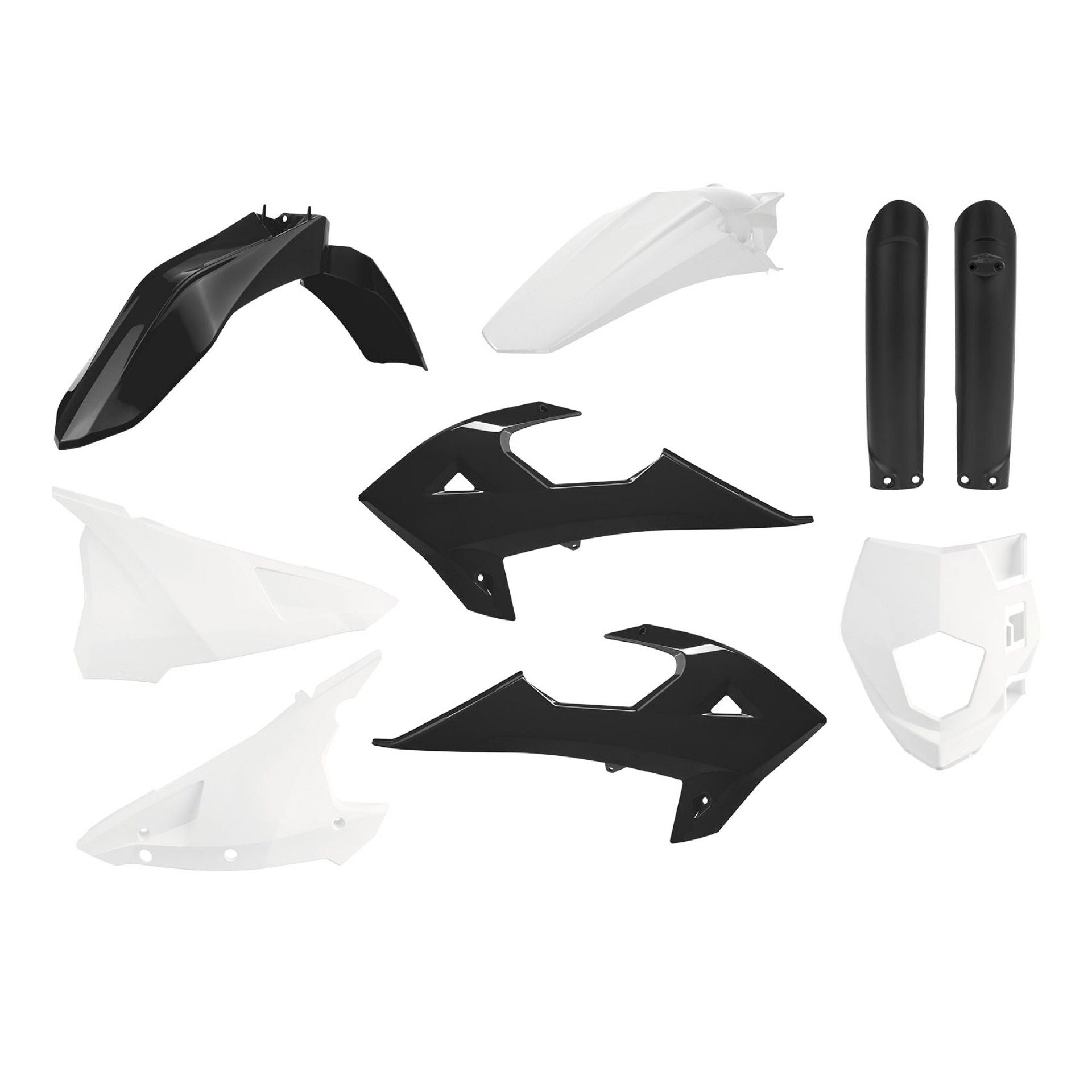 Пластмасов Full Enduro кит Polisport за GAS GAS EC/ECE -2018-2020 Black/White