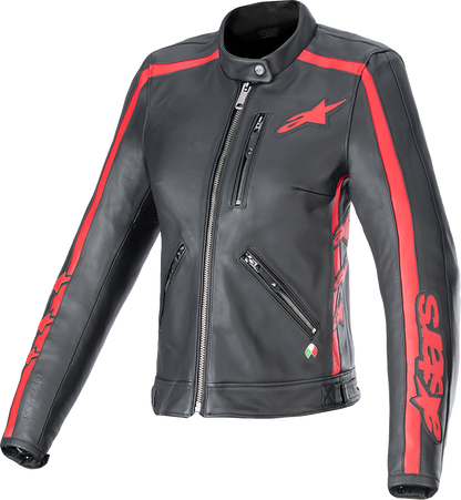 Дамско кожено яке ALPINESTARS Stella DYNO B/R