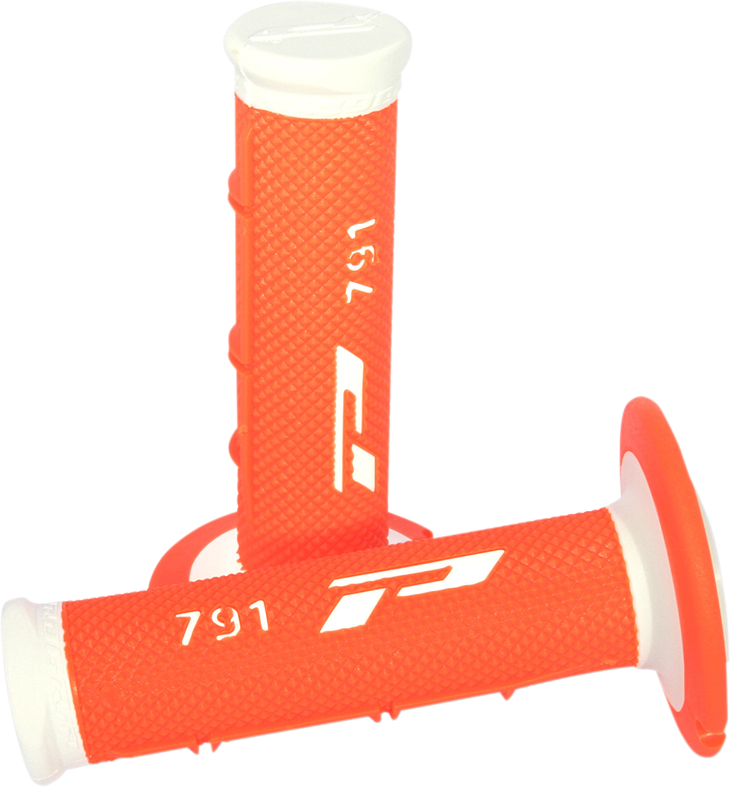Мотокрос ръкохватки PROGRIP Triple Density 791 WHITE/ORANGE