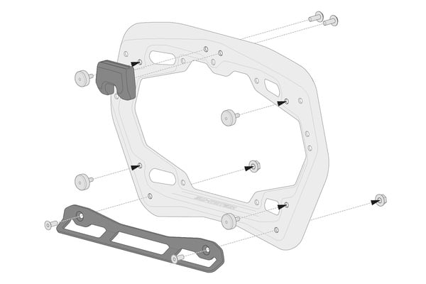 Монтажен комплект странични куфари SW-MOTECH Adapter for PRO Side Carrier Shad