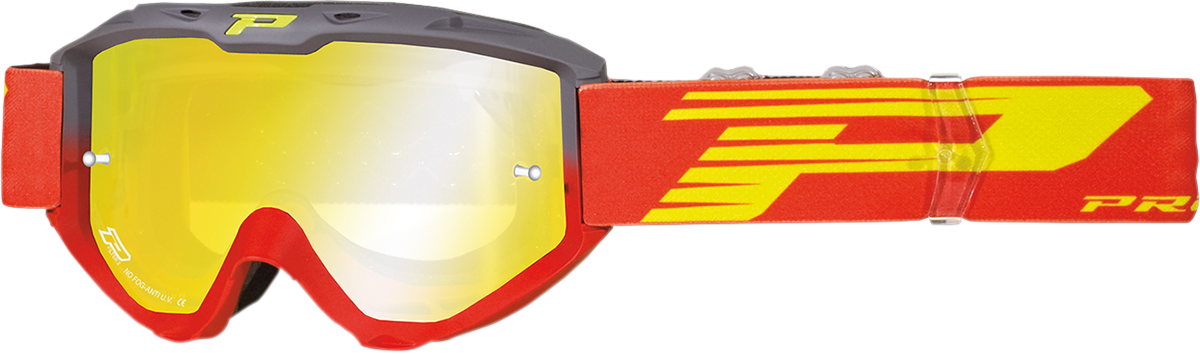 Мотокрос очила PROGRIP 3450FL Riot GREY/RED MIRROR
