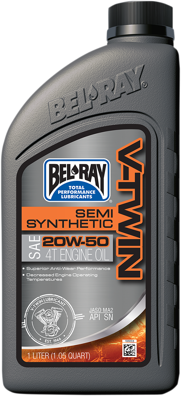 Масло BEL-RAY V-Twin Semi-Synthetic 4T 20W-50 1L