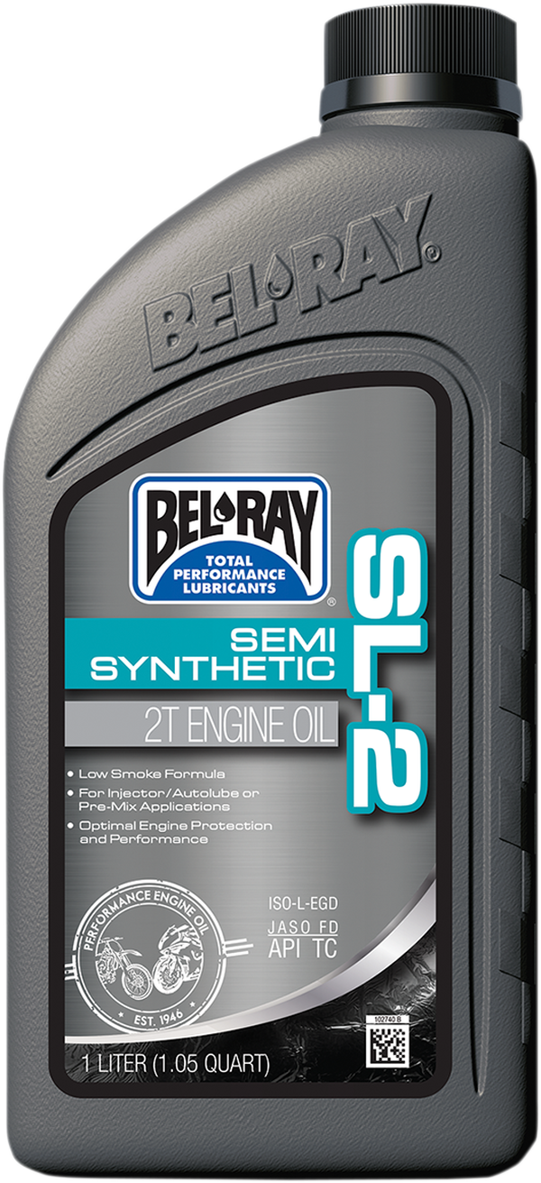 Масло BEL-RAY SL-2 Semi-Synthetic 2T - 1 Литър