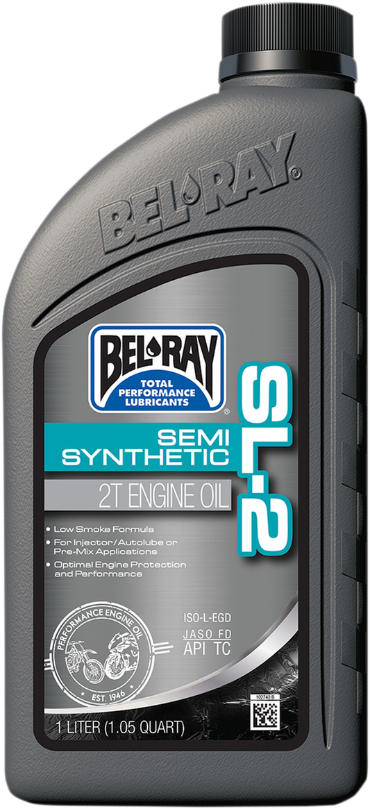 Масло BEL-RAY SL-2 Semi-Synthetic 2T - 1 Литър