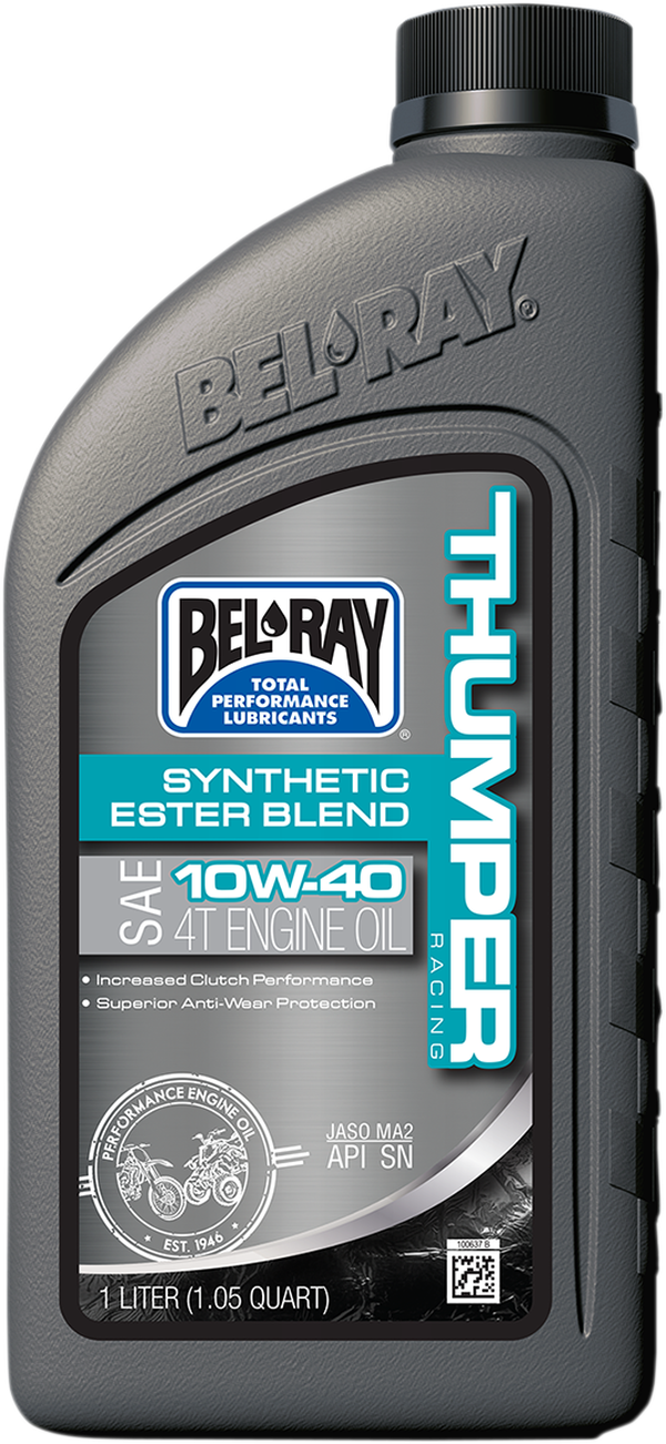 Масло BEL-RAY THUMPER RACING Synthetic Ester Blend T4 10W-40 1L