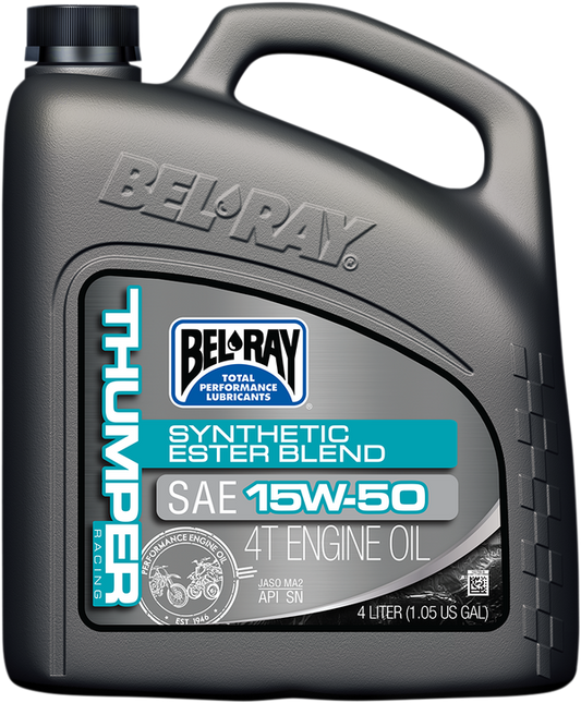 Масло BEL-RAY THUMPER RACING Synthetic Ester Blend T4 15W-50 4L