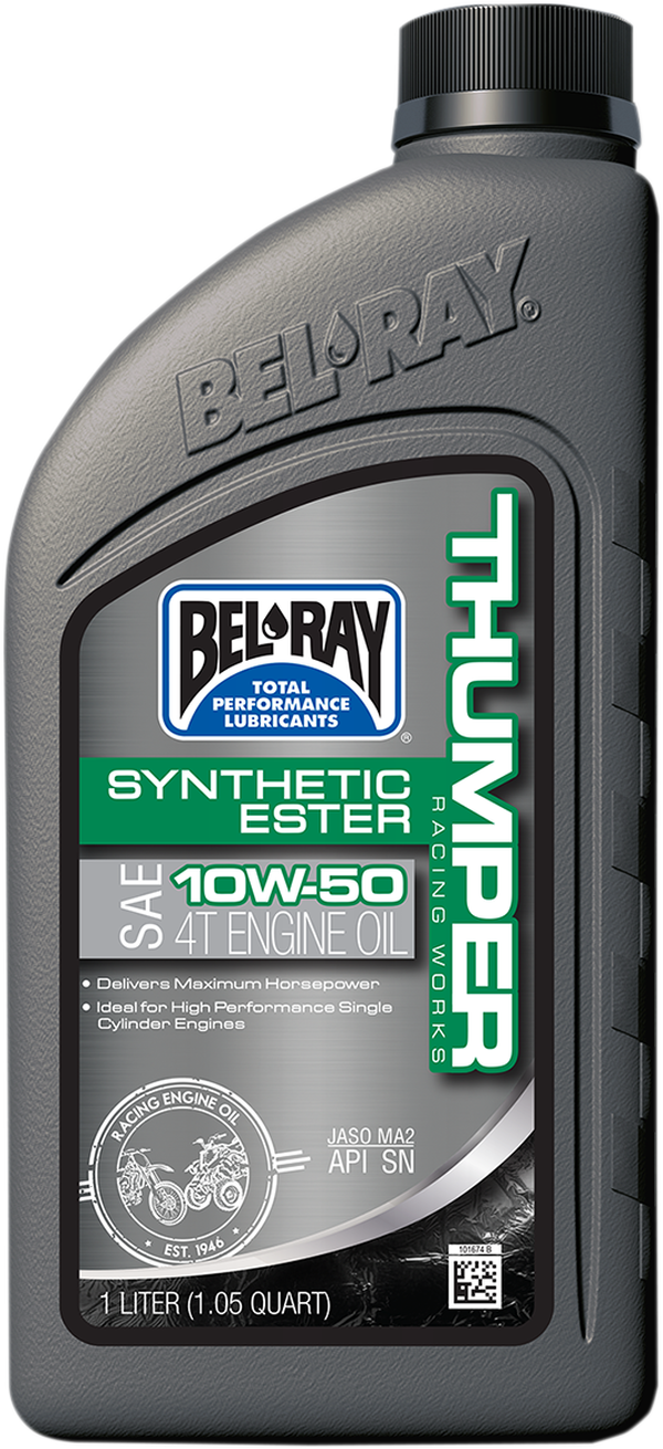 Масло BEL-RAY THUMPER Racing Works Synthetic Ester 4T 10W-50 1L