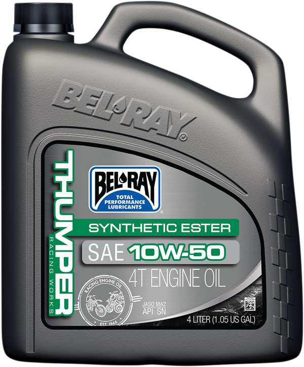 Масло BEL-RAY THUMPER Racing Works Synthetic Ester 4T 10W-50 4L