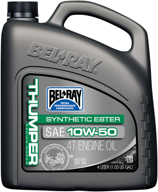 Масло BEL-RAY THUMPER Racing Works Synthetic Ester 4T 10W-50 4L
