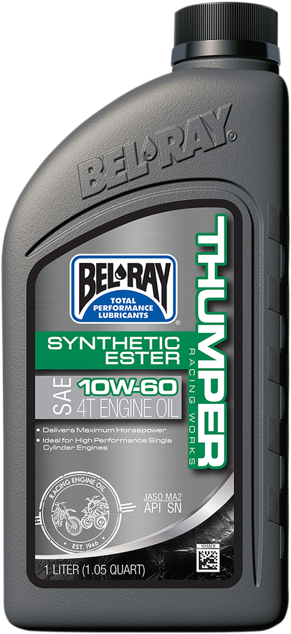 Масло BEL-RAY THUMPER Racing Works Synthetic Ester 4T 10W-60 1L