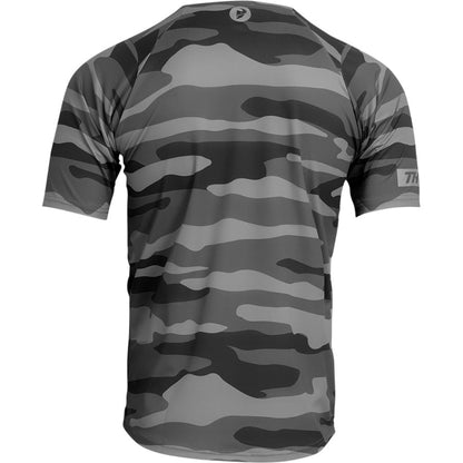 Вело джърси THOR ASSIST CAMO SHORT SLEEVE DARK GRAY