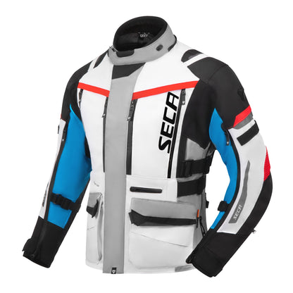 Текстилно мото яке SECA ARRAKIS III GREY/BLUE/RED