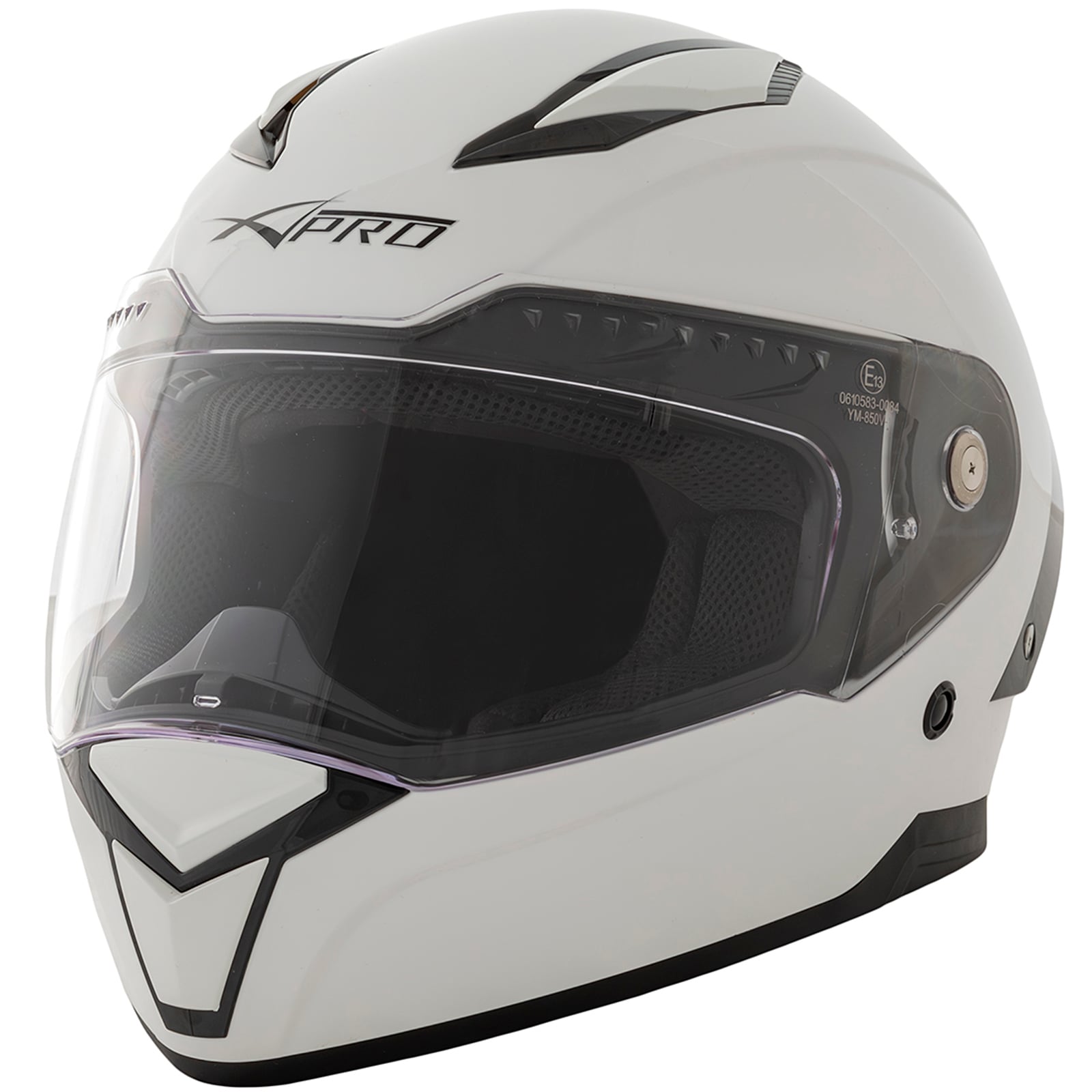 Шлем за мотор A-PRO BADGE WHITE