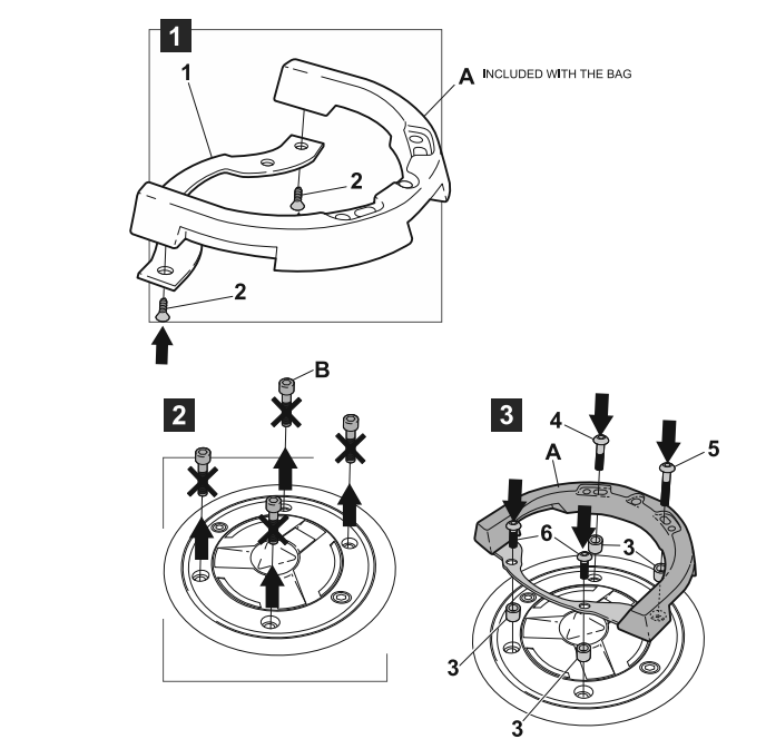 Клик система за резервоар SHAD CLICK SYSTEM FITTING KIT - SUZUKI