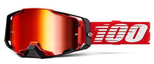 Мотокрос очила 100% ARMEGA RED - MIRROR RED