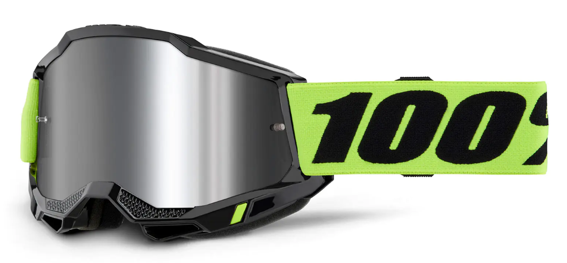 Мотокрос очила 100% ACCURI2 NEON YELLOW- MIRROR SILVER